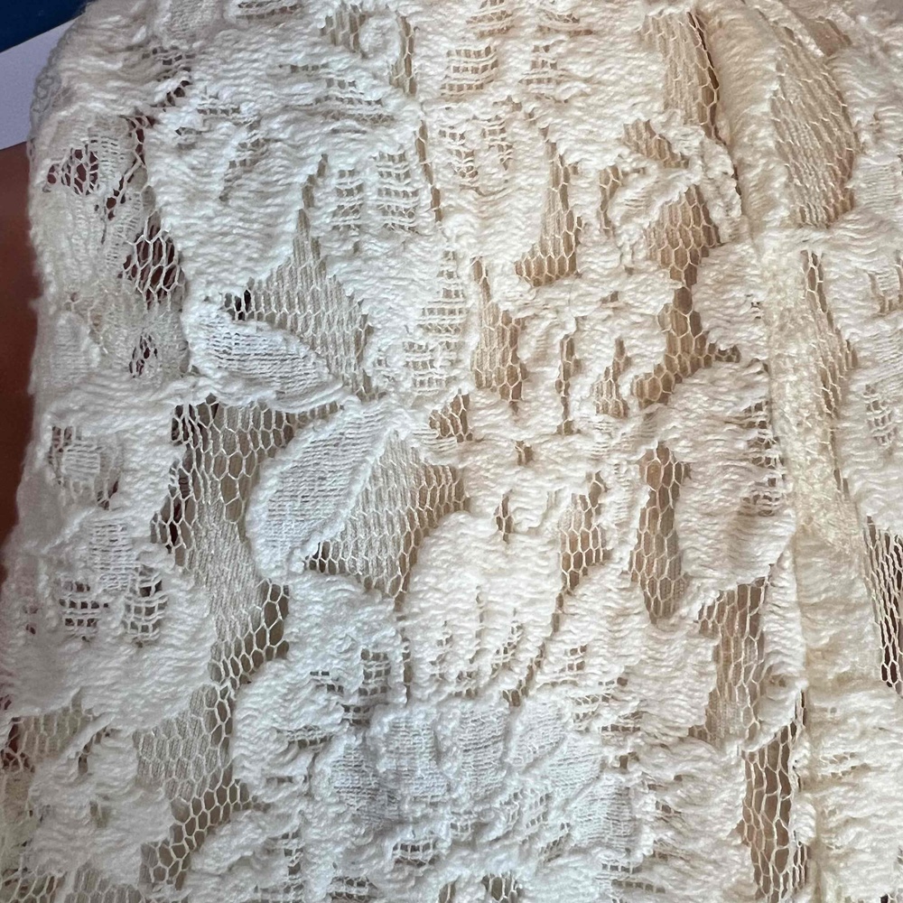 American Eagle Outfitters Ivory‎ Lace Size 6 Scoop Neck Short Sleeve Dress - Picture 4 of 9